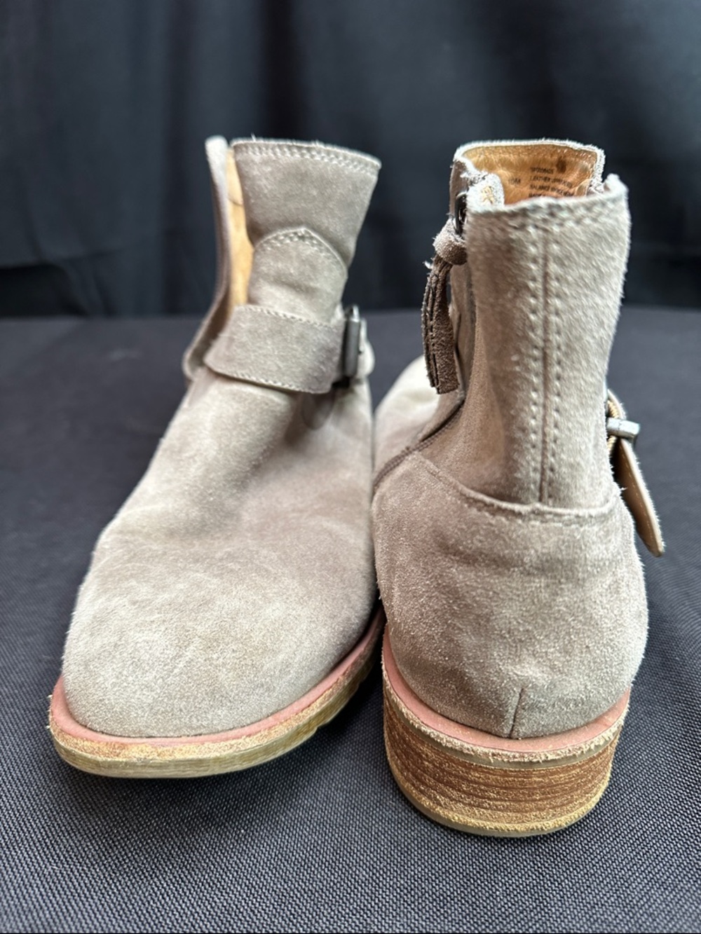 Woman’s Suede Ankle Boots in Light Gray - Classic Zip Design 10